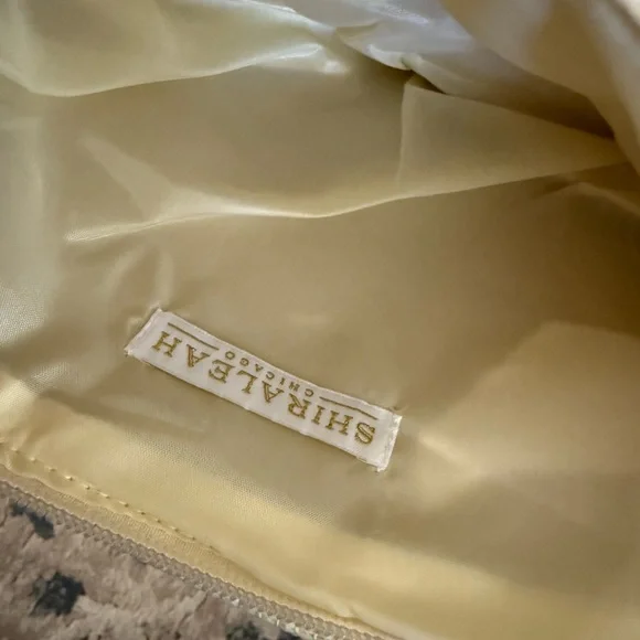 Shiraleah Cream Bridal Cosmetic Pouch with Gold Logo - Picture 3 of 3